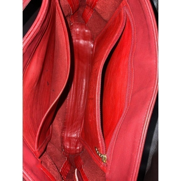 COACH Soho Women’s Vintage Buckle Red 'Poppy' Leather Hobo Bag Made in USA - Picture 12 of 16